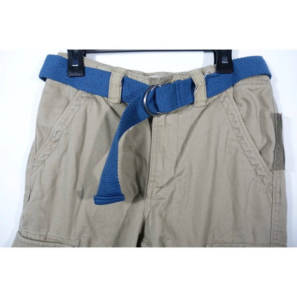 Canyon River Blues Cargo Shorts Boys 8 Adjustable Waistband Belted Cotton Beige